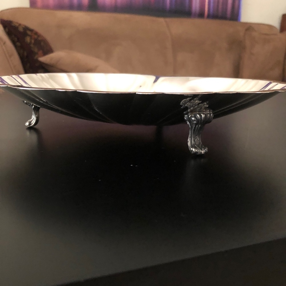 Silver Shell Footed Serving Tray - Large - Picture 6 of 14